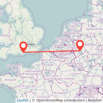 Cologne Portsmouth train map