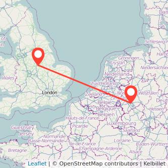 Cologne Nottingham train map