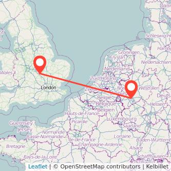 Cologne Northampton train map