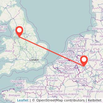 Cologne Manchester train map