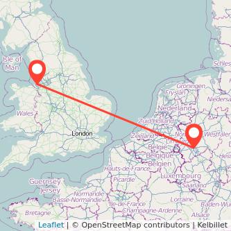 Cologne Liverpool train map