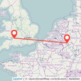 Cologne Bristol train map