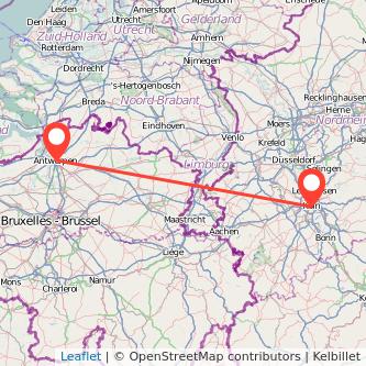 Köln Antwerpen Bahn Karte
