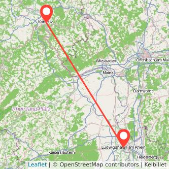 Koblenz Ludwigshafen Bahn Karte