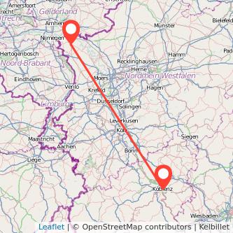 Koblenz Kleve Mitfahrgelegenheit Karte