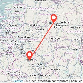 Koblenz Hannover Mitfahrgelegenheit Karte
