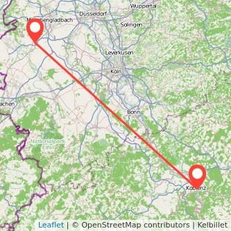 Koblenz Erkelenz Mitfahrgelegenheit Karte