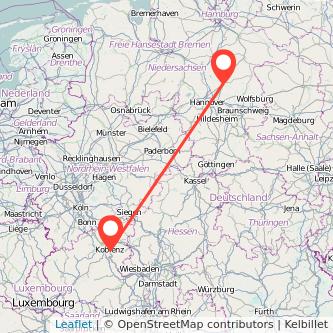 Koblenz Celle Mitfahrgelegenheit Karte