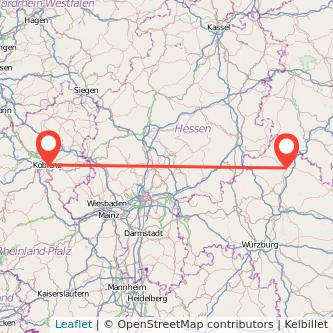 Koblenz Bad Neustadt an der Saale Bahn Karte