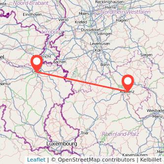 Koblenz Lüttich Bahn Karte