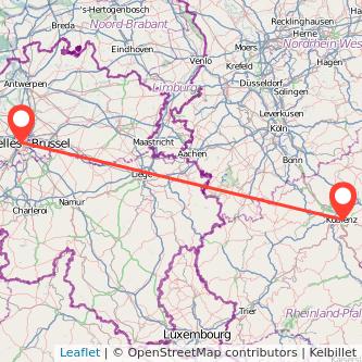 Koblenz Brüssel Mitfahrgelegenheit Karte