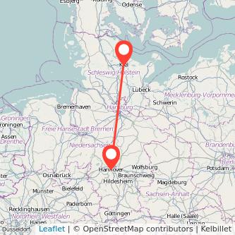 Kiel Hannover Mitfahrgelegenheit Karte