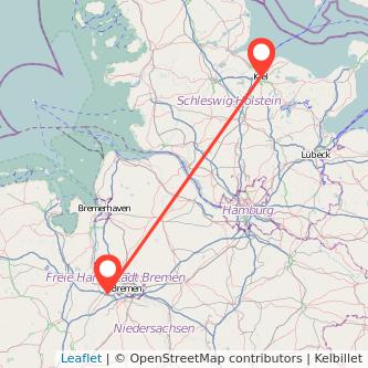 Kiel Delmenhorst Bahn Karte