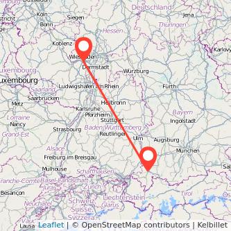 Kempten Mainz Mitfahrgelegenheit Karte