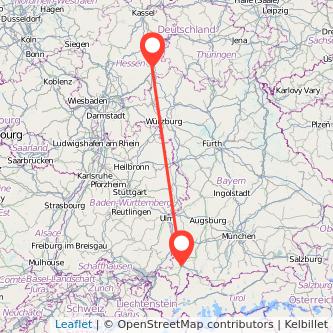 Kempten Fulda Mitfahrgelegenheit Karte