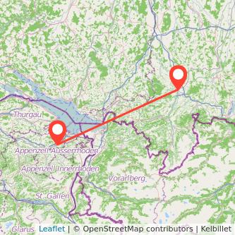 Kempten St Gallen Mitfahrgelegenheit Karte