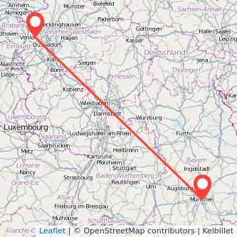 Kempen München Mitfahrgelegenheit Karte