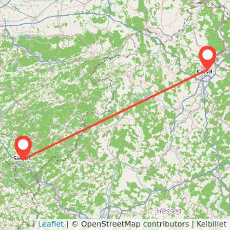 Kassel Siegen Mitfahrgelegenheit Karte