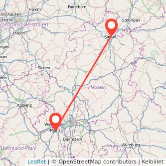 Kassel Mainz Mitfahrgelegenheit Karte