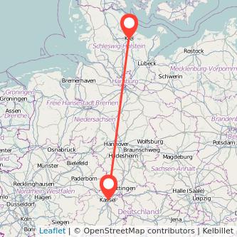 Kassel Kiel Mitfahrgelegenheit Karte