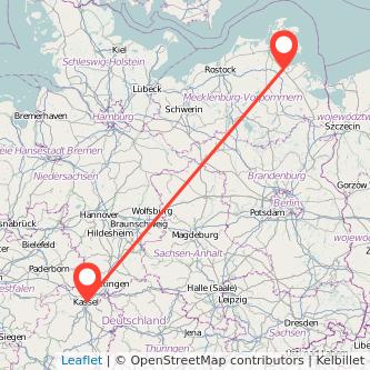 Kassel Greifswald Mitfahrgelegenheit Karte