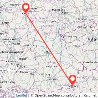 Kassel Freilassing Bahn Karte