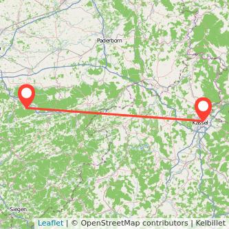 Kassel Arnsberg Mitfahrgelegenheit Karte