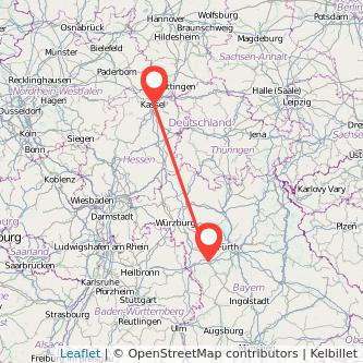Kassel Ansbach Mitfahrgelegenheit Karte
