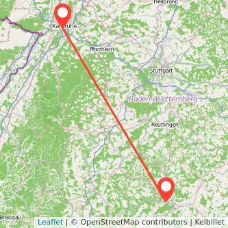 Karlsruhe Sigmaringen Mitfahrgelegenheit Karte