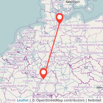 Karlsruhe Lübeck Mitfahrgelegenheit Karte
