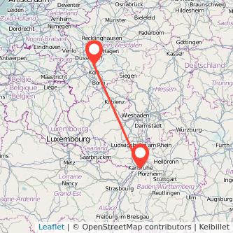 Karlsruhe Langenfeld Mitfahrgelegenheit Karte