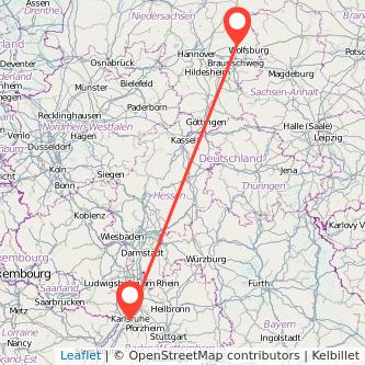 Karlsruhe Gifhorn Mitfahrgelegenheit Karte