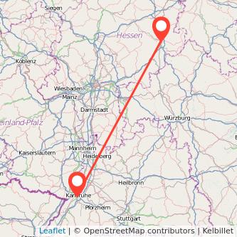 Karlsruhe Fulda Mitfahrgelegenheit Karte