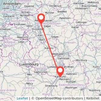 Karlsruhe Essen Mitfahrgelegenheit Karte