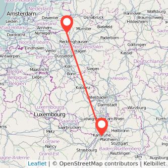 Karlsruhe Borken Mitfahrgelegenheit Karte