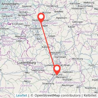 Karlsruhe Bochum Mitfahrgelegenheit Karte