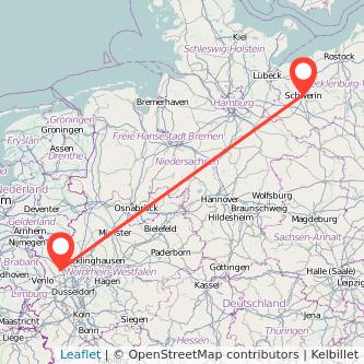 Kamp-Lintfort Schwerin Mitfahrgelegenheit Karte