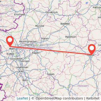 Kamp-Lintfort Kassel Mitfahrgelegenheit Karte