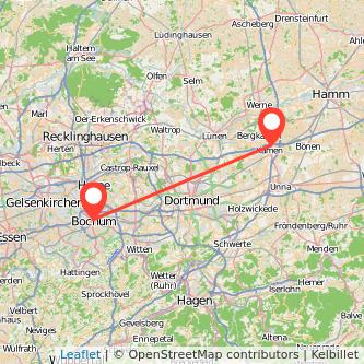 Kamen Bochum Mitfahrgelegenheit Karte