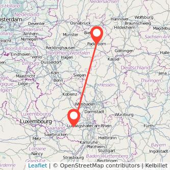 Kaiserslautern Paderborn Mitfahrgelegenheit Karte