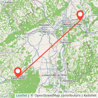 Kaiserslautern Hanau Bahn Karte