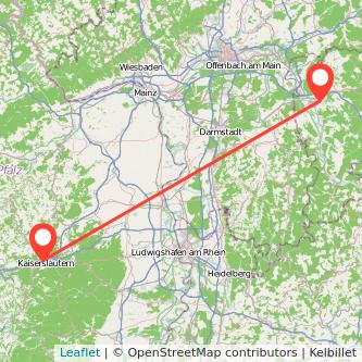 Kaiserslautern Aschaffenburg Bahn Karte