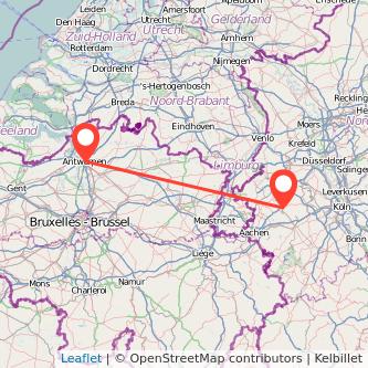 Jülich Antwerpen Mitfahrgelegenheit Karte