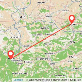 Jena Ilmenau Mitfahrgelegenheit Karte