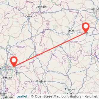 Jena Hanau Mitfahrgelegenheit Karte
