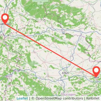 Jena Göttingen Mitfahrgelegenheit Karte