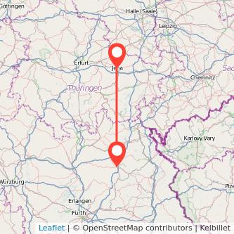 Jena Bayreuth Mitfahrgelegenheit Karte