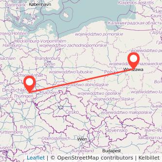 Jena Warschau Mitfahrgelegenheit Karte