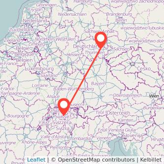 Jena Luzern Mitfahrgelegenheit Karte