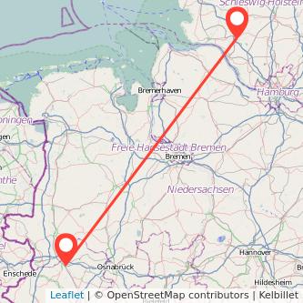 Itzehoe Rheine Bahn Karte